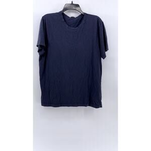 BUCK MASON Navy Solid Crewneck Short Sleeve Classic T-Shirt SZ L